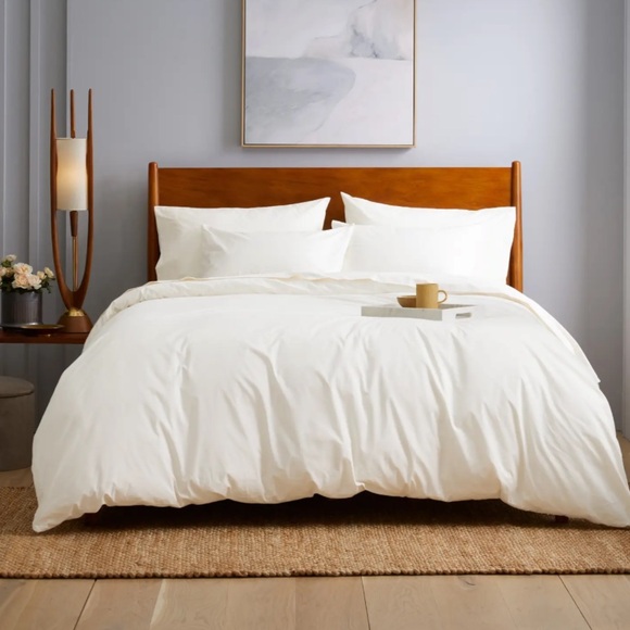 Quince Twin Luxury Organic Percale Duvet Cover NWT - Picture 1 of 4